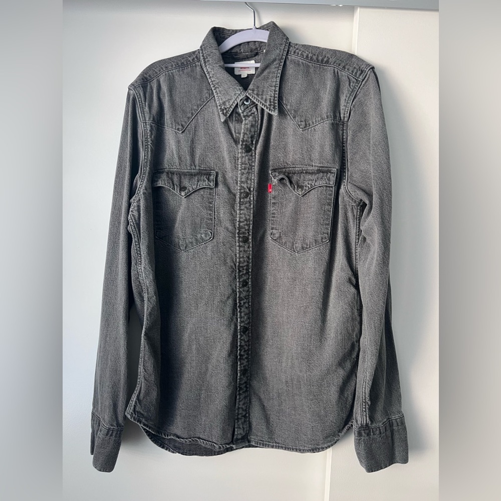 Levi’s Mens Grey Button-down